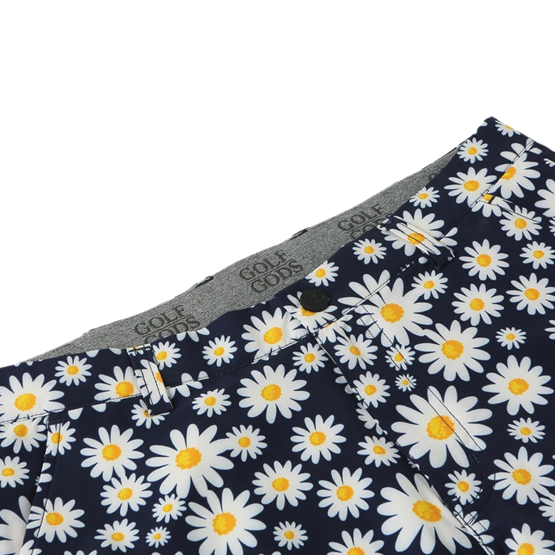 GOLF GODS - GOLF GODS Men's Daisy Flower Soft Fell Shorts - The Agora Bangkok